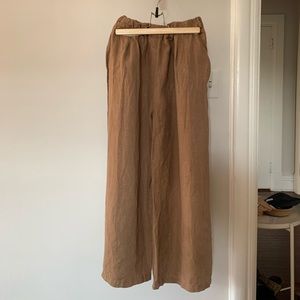 First Rite wide leg linen trousers
